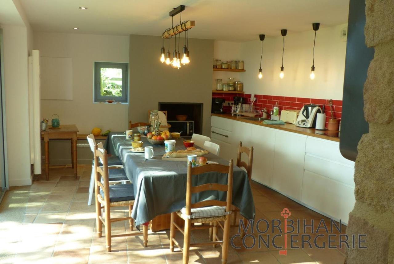 Belle Longere En Campagne A Larmor Baden Villa Luaran gambar